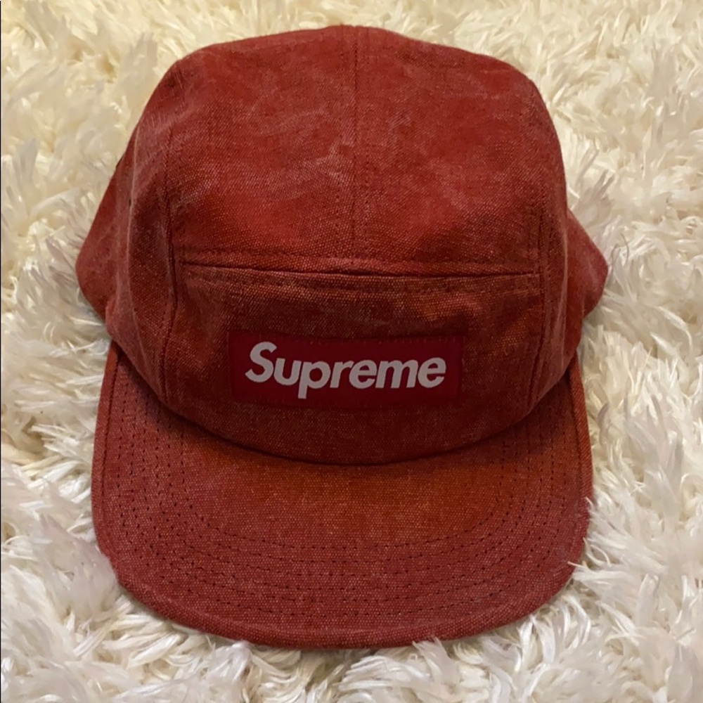 Supreme red camp hat